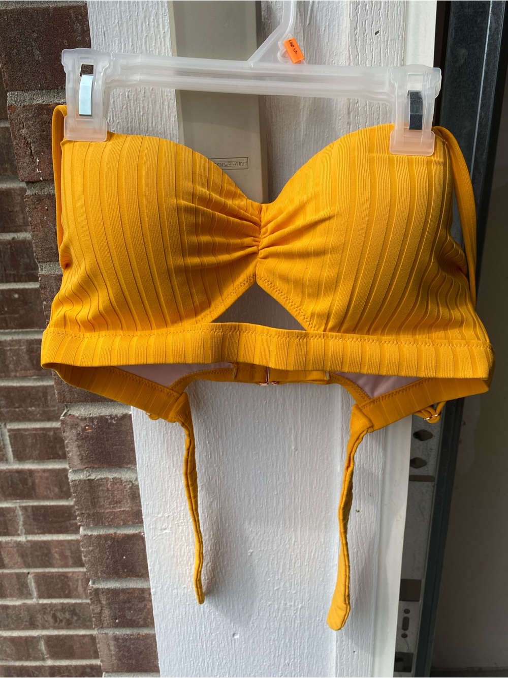 Mustard Ribbed Swim Top